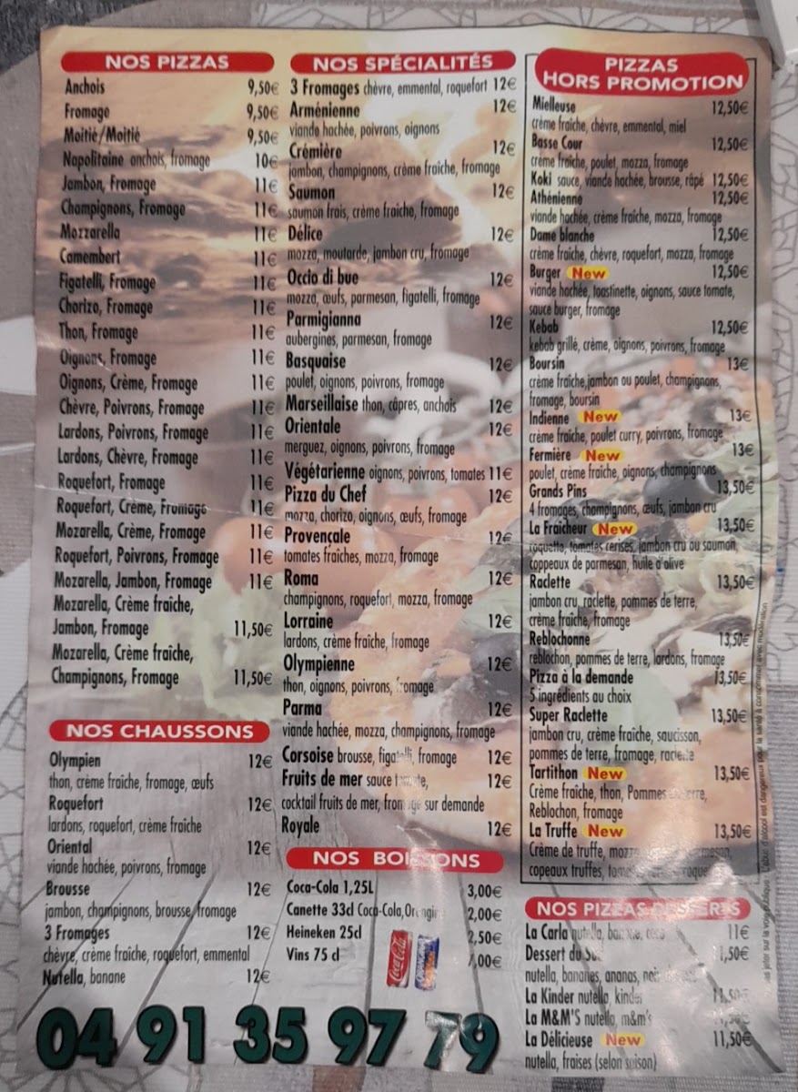 Menu La Pizzeria Des Grands Pins-2