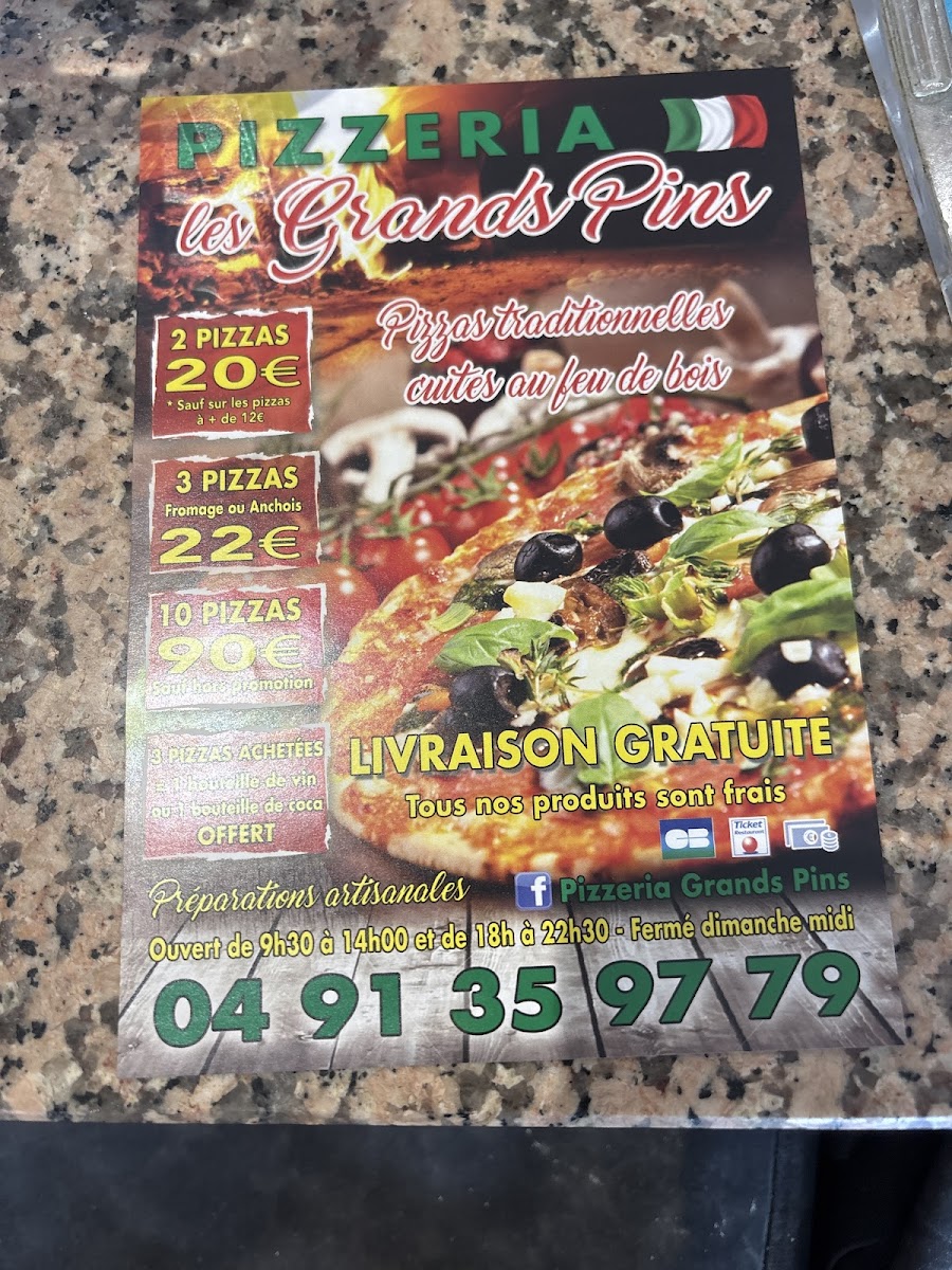 Menu La Pizzeria Des Grands Pins-3