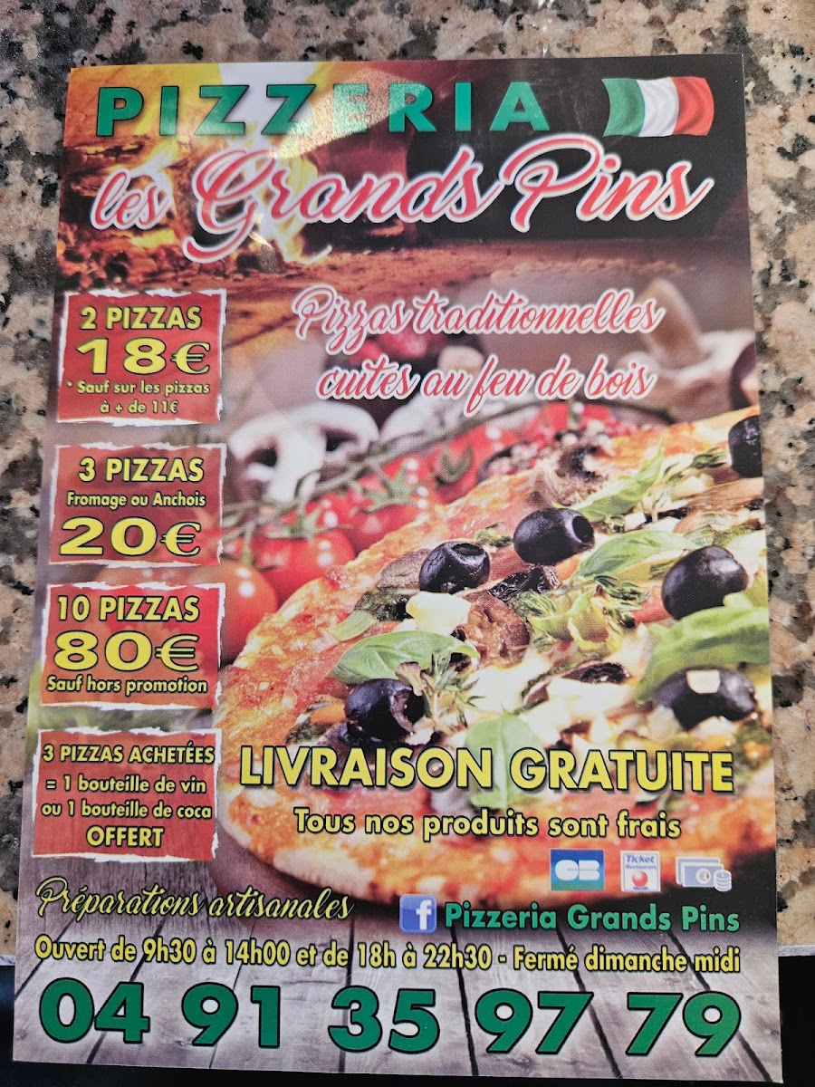 Menu La Pizzeria Des Grands Pins-4