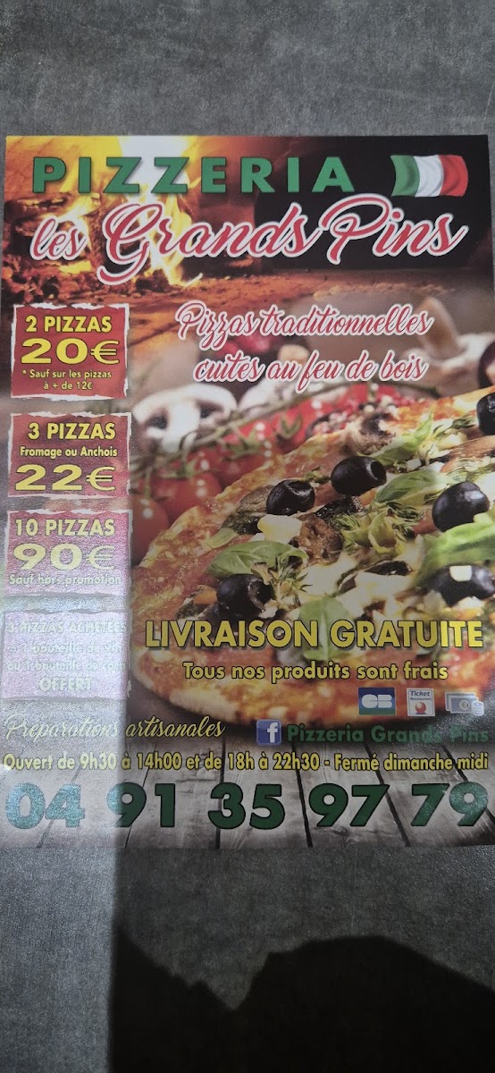Menu La Pizzeria Des Grands Pins-7